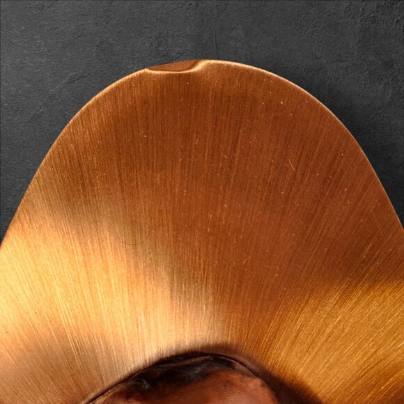 Vintage Copper & Resin Sad Clown Wall Plaque 10" Mid Century Art MCM Coppercraft - Picture 8 of 11